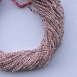 Cuentas de Cuarzo Microfresa Natural de 2mm y 3mm, Facetadas, Color Rosa, Grado AAA, Semipreciosas, Proveedor al por Mayor en Línea - Product Image 3