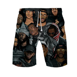 Men's Blue Hip Hop <b>Board</b> Shorts Character Print Drawstring Closure Heat-<b>Transfer</b> Printed Polyester/Nylon Quick Dry Breathable - Product Image 4