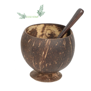 1 gobelet en coquille de noix de coco, pour boissons, coque avec Logo Laser gravé pour tenir les boissons fabriqué au Vietnam, vente en gros - Product Image 1