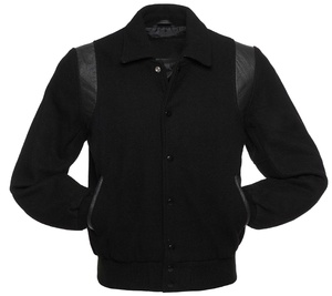 เสื้อแจ็กเก็ตเบสบอลบุรุษ,เสื้อคลุมทำจากขนสัตว์สไตล์วิทยาลัยด้านในเป็นซับแบบระเหิดสั่งทำ - Product Image 1