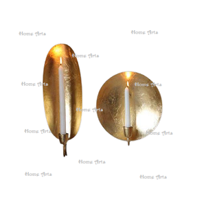 Handmade Gold Color Iron <b>Candle</b> Holder Premium Quality Customized Size Wall <b>Hanging</b> <b>Candle</b> Holder In India - Product Image 1