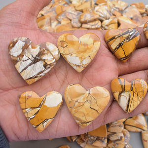 Mookaite-varita de Reiki con forma de corazón, Gema Mookaite Natural, brecciada, Mookaite, Mookaite - Product Image 2