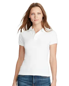 Polo bleu à demi-manches pour femmes, t-shirt slim, décontracté, en tricot, col en tricot, avec demi-manches, nouvelle collection