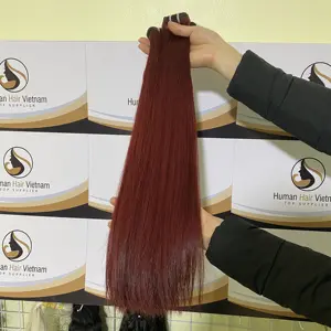 # 99J Wine Red Human Hair Bundles Burgundy Virgin Vietnames Straight Hair Weave Bundles Remy Hair Extensions