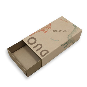 Caja de cajón de papel Kraft reciclado impresa personalizada para la industria de alimentos y chocolate Material de cartón con mango de sellado térmico - Product Image 1