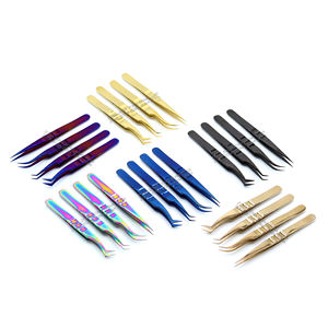 Professionnel toutes les nuances de plasma pince à épiler d'extension de cils en gros Double Angle Volume pince à épiler d'extension de cils - Product Image 1