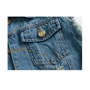 Blue Denim Vest Sleeveless Jean Jacket Waistcoat for Men With Customize Logo & Printing - Product Image 3