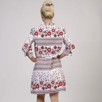 Robes maxi drapées en mousseline de soie à imprimé floral rouge, écologiques, avec taille naturelle pour femmes