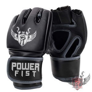 Guantes de boxeo MMA de entrenamiento de envoltura rápida personalizables de alta calidad Cuero de alta calidad para jaula de perforación Fighting Sparing - Product Image 5