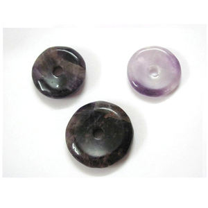 Piedra de amatista Donuts en forma de piedra grabada Piedra semipreciosa grabada - Product Image 1