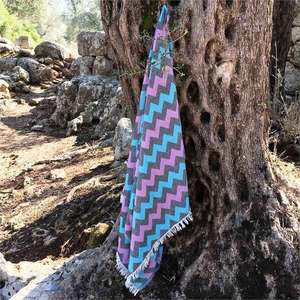 OYA HOME Peshtemal Serviette de plage rayée turque biologique de haute qualité, absorbante et à séchage rapide, 90 x 170 cm - Product Image 5