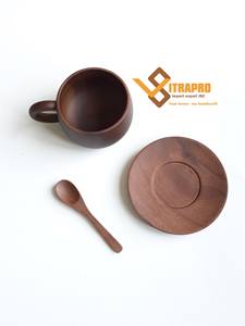 Ensemble de tasses à café et thé japonais de haute qualité, fait à la main en bois - Product Image 4