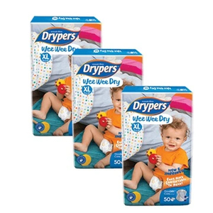 Bỉm Wee Wee Dry Tã Trẻ Em Dùng Một Lần Thoáng Khí Với Giá Thấp Hơn Size XL 3Pack X 50Pcs - Product Image 1