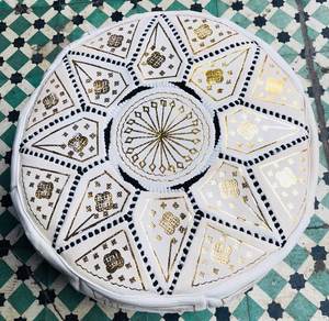 Pochette en cuir de style marocain, pochette otman marocain - Product Image 1