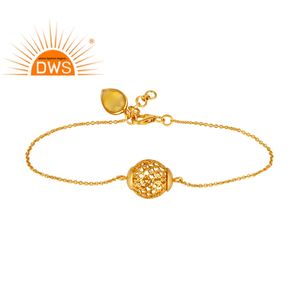 Bracelet de styliste en pierre de lune jaune, vente en gros, plaqué or, argent Sterling, bijoux, nouvelle mode, - Product Image 1