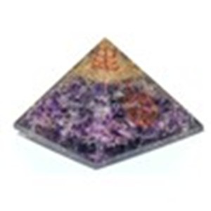 Pyramide Orgone en spirale améthyste, pyramide d'améthyste, - Product Image 1