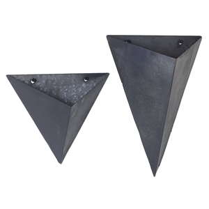 Handcrafted Cone Shape Wall hanging Planter With Zinc Antique Coating For Home Decoration