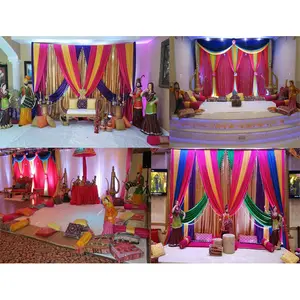 Punjabi Mehndi Décoration Thème avec Statues Dynamique Mehndi Étapes avec Punjabi Toucher Belle Mariage Indien Mehndi Scène