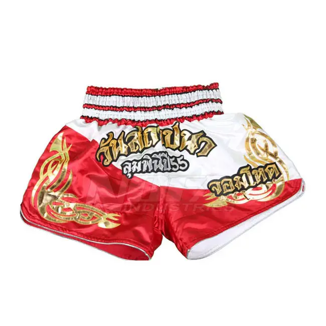 Pantaloncini da combattimento MMA senza combattimento completi da uomo Sanda abbigliamento/ricamo Muay Thai pantaloncini da boxe Muaythai Trunks