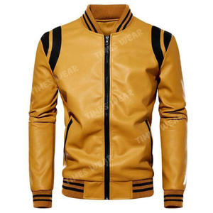 Blouson d'hiver en similicuir homme, de motard, avec Logo personnalisé, de haute qualité, - Product Image 1