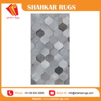 Shahkar Rugs Custom Designed Modern Grey Leather Luxury Carpet High Quality Jacquard Plush Reversible Anti-Slip Thin New Year's