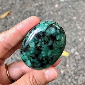 สบู่หินปาล์มทำมือคุณภาพสูง หินคริสตัลมรกตธรรมชาติ หินอาเกต คุณภาพพรีเมียม สำหรับบำบัดรักษาและเป็นเครื่องรางนำโชค - Product Image 2