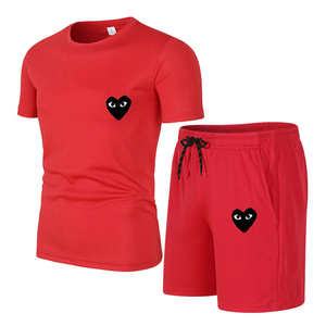 Conjunto Deportivo de Verano para Hombre, Talla Grande, Transpirable, de 2 Piezas, con Camiseta y Pantalones Cortos con Cintura Elástica - Product Image 5