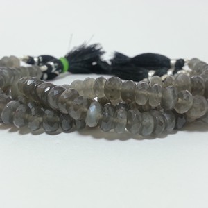 5mm 7mm naturel gris pierre de lune pierre à facettes Rondelle perles de pierres précieuses brins dernière conception pour la fabrication de bijoux tendance maintenant offres - Product Image 1