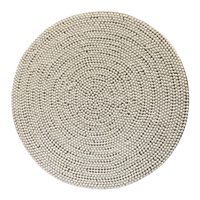 Set de table rond classique en perles de verre pour les fêtes de Noël et du Nouvel An et les mariages - Nappe de table