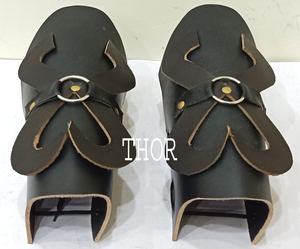 Armure En Cuir Noir Bras Médiéval Garde - Product Image 4