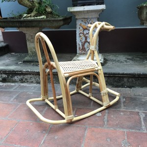 Cheval à bascule en rotin naturel, jouets pour enfants, vente en gros - Product Image 6
