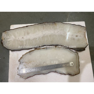 Piedra de ágata y sal blanca, accesorio de piedra de ágata grande con pantalla de diseño personalizado, venta al por mayor - Product Image 3