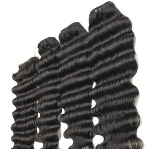 Venta al por mayor nuevo modelo Deep Wave Remy Hair Bundles 20-28 pulgadas 13 de noviembre Extensiones de cabello humano de color negro natural sin procesar - Product Image 2