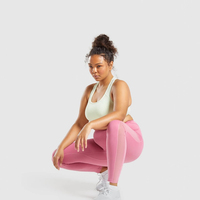 Ensemble de sport et yoga pour femme taille mi-haute, couleur unie, grande taille, séchage rapide, leggings sans couture, tenue de fitness pour la gym