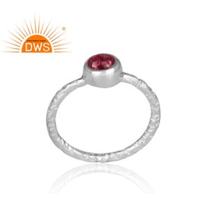 Bague de créateur en pierre précieuse topaze rose, argent Sterling 925, gros bijou fait à la main, pour femmes - Product Image 2