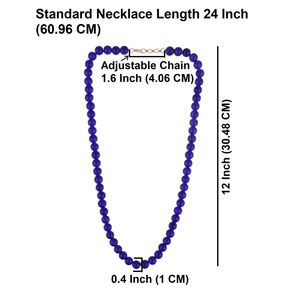 Collar con cuentas de perlas de imitación para mujer, joyería India azul, venta al por mayor - Product Image 3