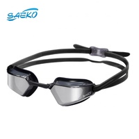 Lunettes de natation SAEKO anti-buée, protection UV, compétition suédoise, adultes et adolescents, verres en polycarbonate interchangeables