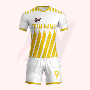 Conjuntos de uniformes de fútbol para adultos, cuello redondo, 100% algodón, sublimación, alta calidad, precio barato, venta al por mayor - Product Image 6