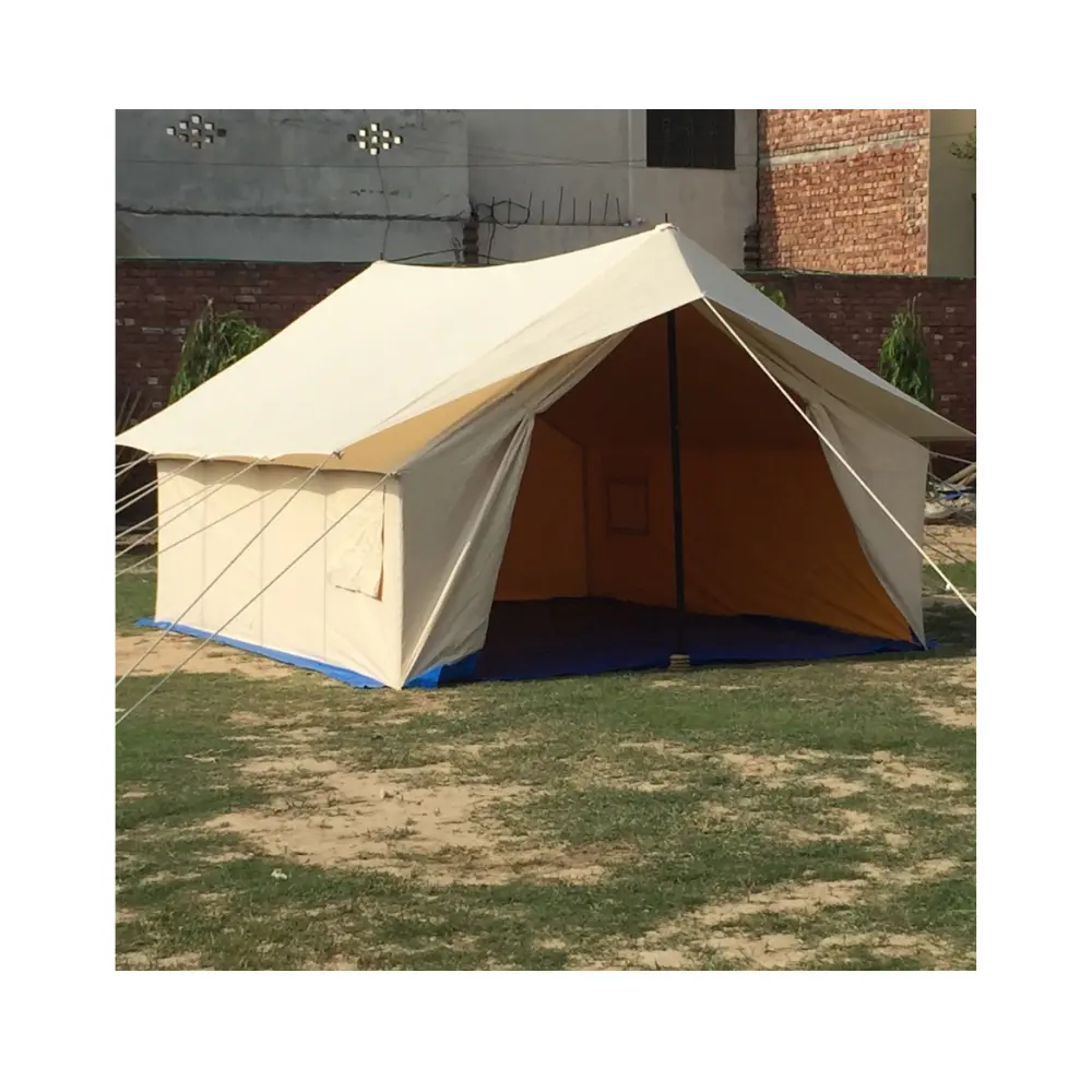 Stok bm kabartma çadır aile sırt çadırları çift ile uçmak yer örtüsü afet yardım barınak çadır 12 m2 alan % 100% pamuk tuval
