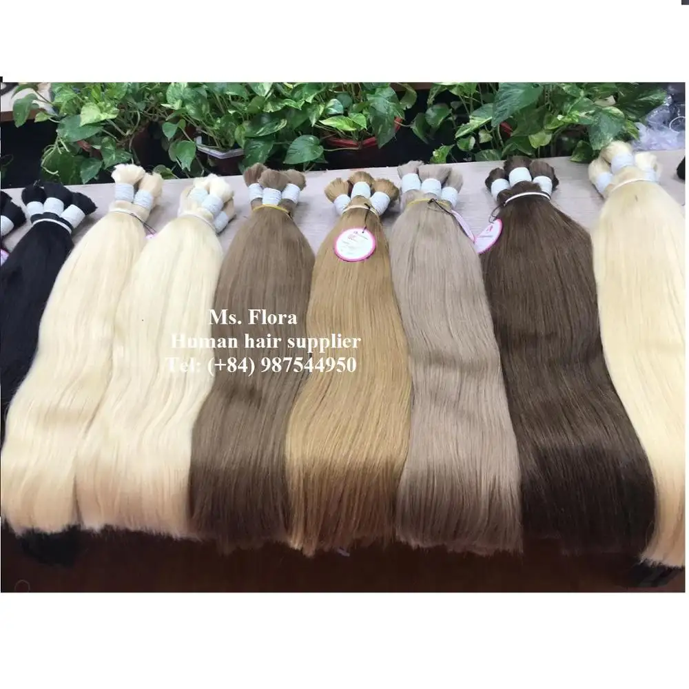 SWATCHES DE COULEUR DE CHEVEUX HUMAINS-VIRGIN ONE DONOR-CHEVEUX HUMAINS VIETNAMIENS BLONDE