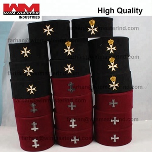 Hiệp sĩ Templar <span class=keywords><strong>York</strong></span> Nghi Thức masonic Regalia cap freemasons mũ nón Mason Lodge vàng chủ đề thêu Mũ bóng chày tùy chỉnh Đen PK - Product Image 6