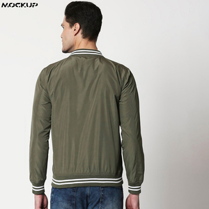 Veste universitaire en laine de haute qualité pour hommes avec manches en coton, logo personnalisé, col montant, style décontracté pour l'hiver - Product Image 2