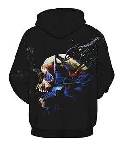 Sudadera con Capucha 3D de Moda, con Cierre, de Forro Polar, Ropa Deportiva de Invierno, Estilo Urbano Básico, 100% Algodón, Estampado Floral, Ecológica, 2025 - Product Image 4