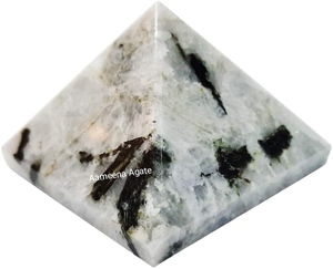 Piedra Natural Rubí Zoisita Pirámide Cristal Ágata Cuarzo Pirámide Energía Curación Cristal Cuarzo Piedras preciosas Pirámides - Product Image 6