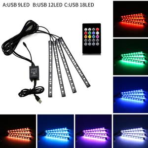 Bande lumineuse led RGB 5050, dispositif décoratif d'intérieur, lumière d'ambiance, pour voiture - Product Image 3