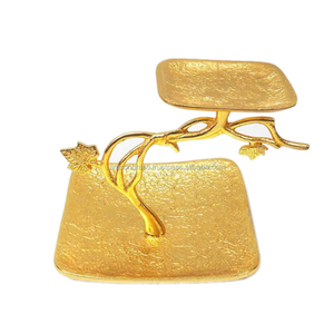 2 <b>Tier</b> <b>Cake</b> Stand for Events Food Display Stand for Wedding Golden Finished Decorative <b>Cake</b> Stand - Product Image 1