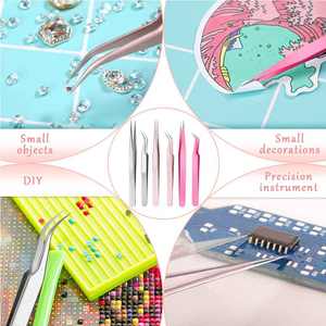 Wholesale Custom Logo Stainless Steel <b>Lash</b> <b>Extension</b> Tweezers with Durable & Reusable Eyelash Tweezers and Private Label - Product Image 3