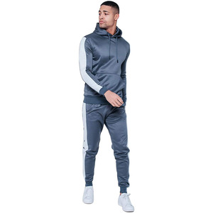Wholesale Men's Pullover Hoodie With Kangaroo Pockets & Trouser Pants Running Tracksuits Set - Product Image 4