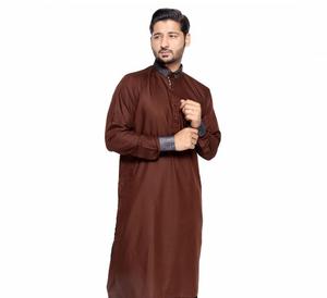 Un Coton Hommes Islamiques Robe homme Saoudien Conception Longue Thobe Vêtements Hommes Musulmans Thobe/Tenue - Product Image 2