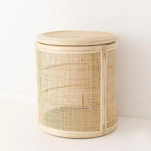 Multi Function Rattan Storage Basket For Storing Toys, Rattan Side Table Wholesale